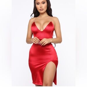 Beautiful SEXY red satin dress